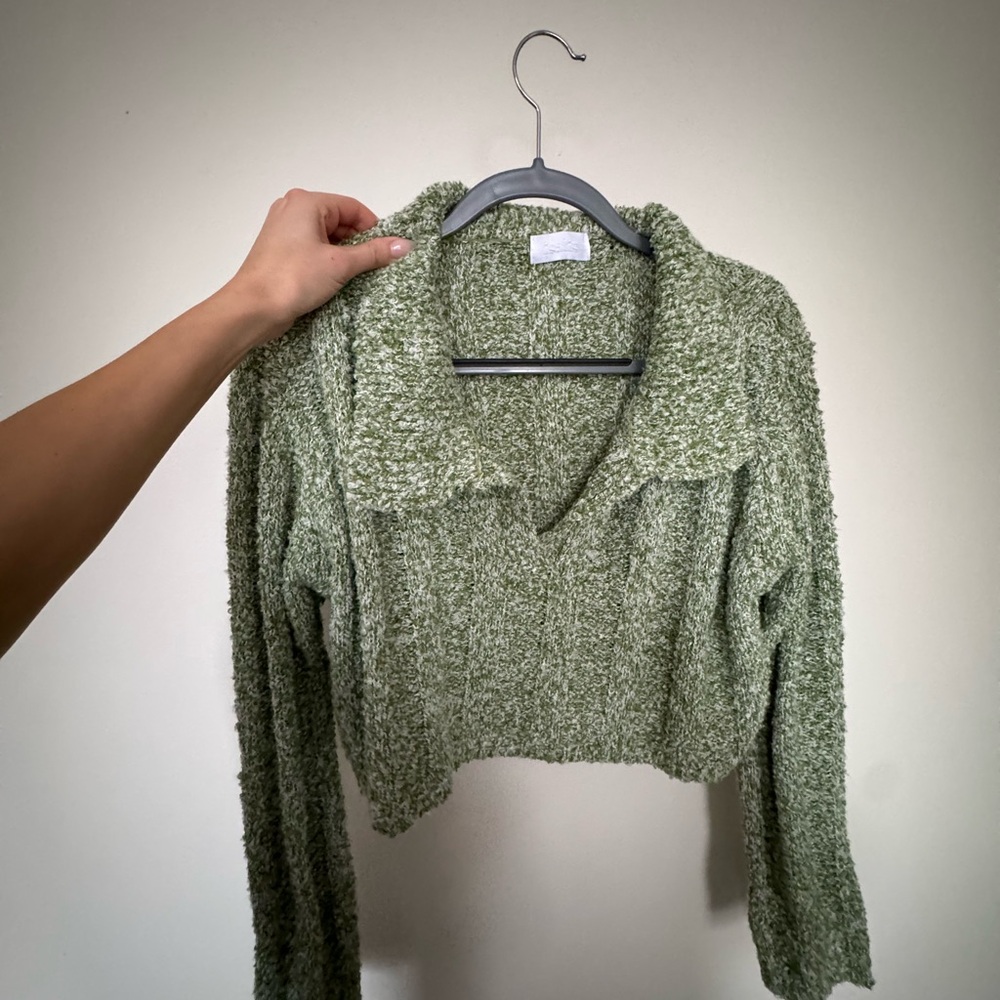 ISALIS green cropped sweater